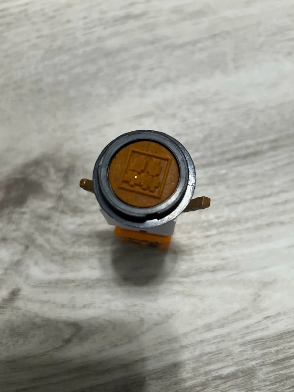 Orange & White Minecraft Snowman stamp